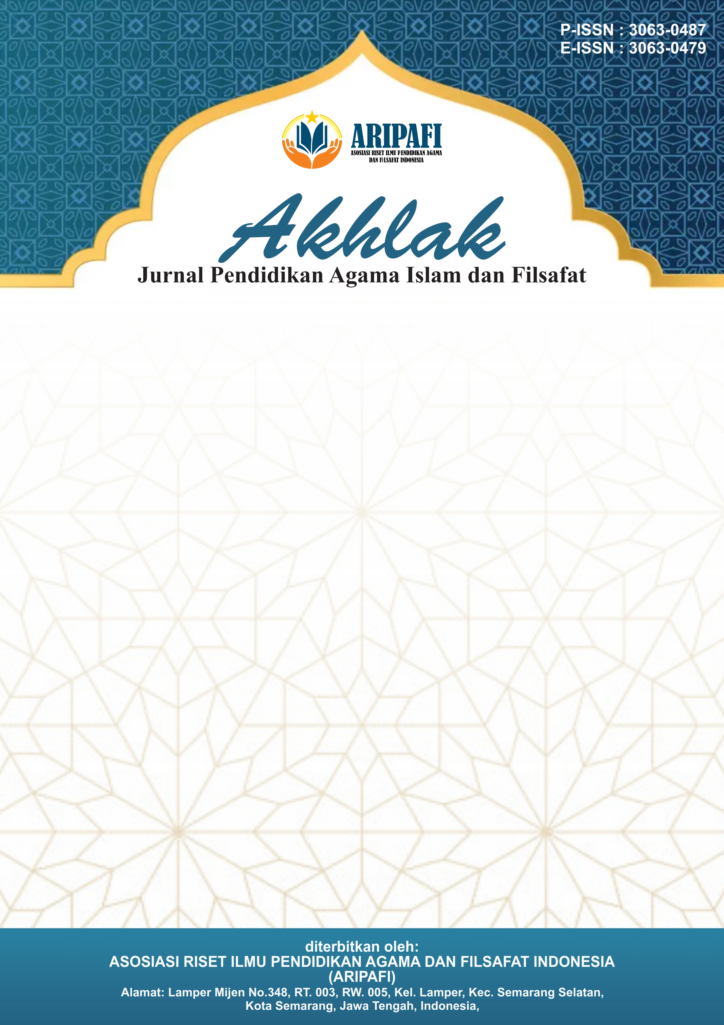 					View Vol. 3 No. 2 (2026): April: Akhlak : Jurnal Pendidikan Agama Islam dan Filsafat
				