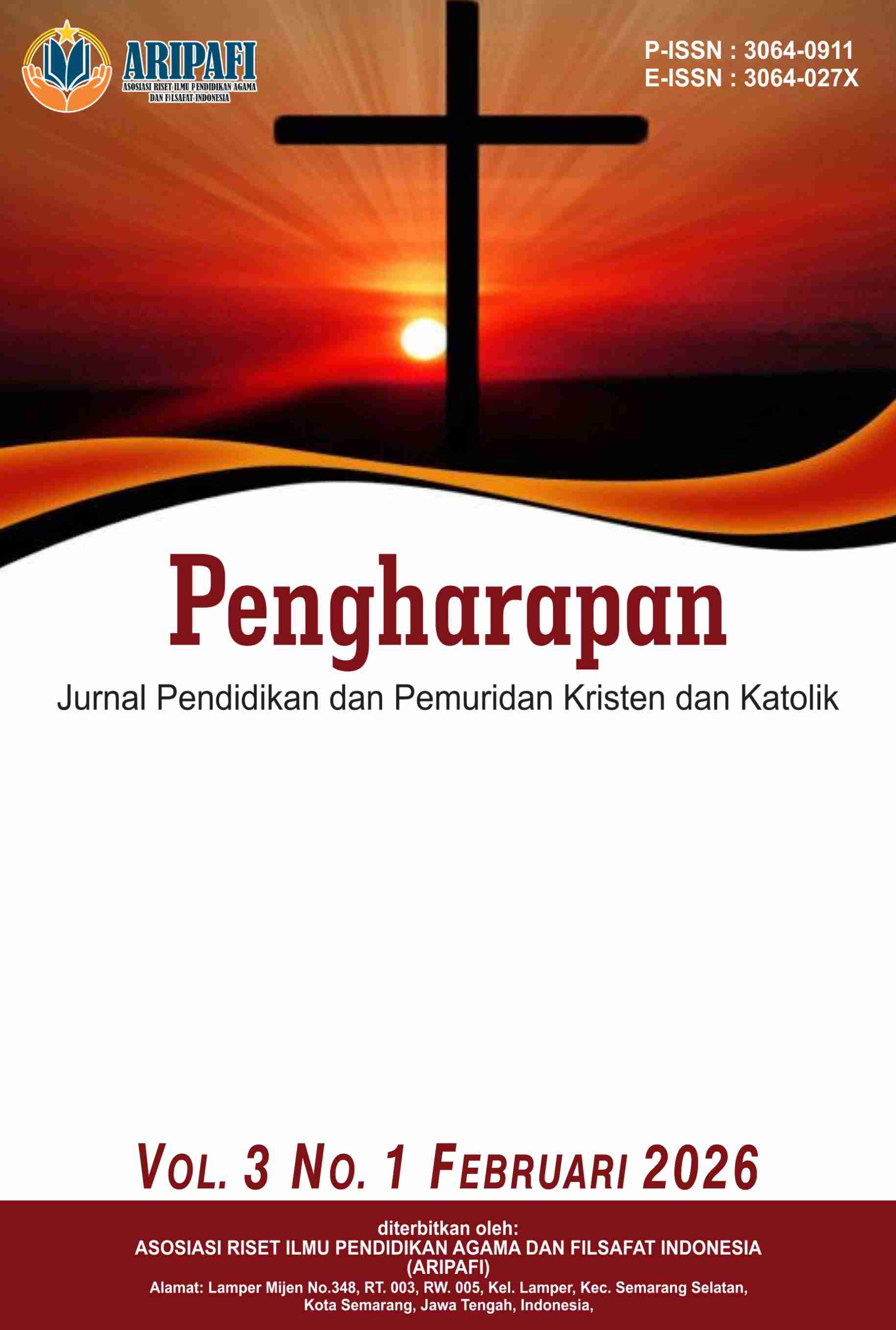 					View Vol. 3 No. 1 (2026):  Pengharapan : Jurnal Pendidikan dan Pemuridan Kristen dan Katolik
				
