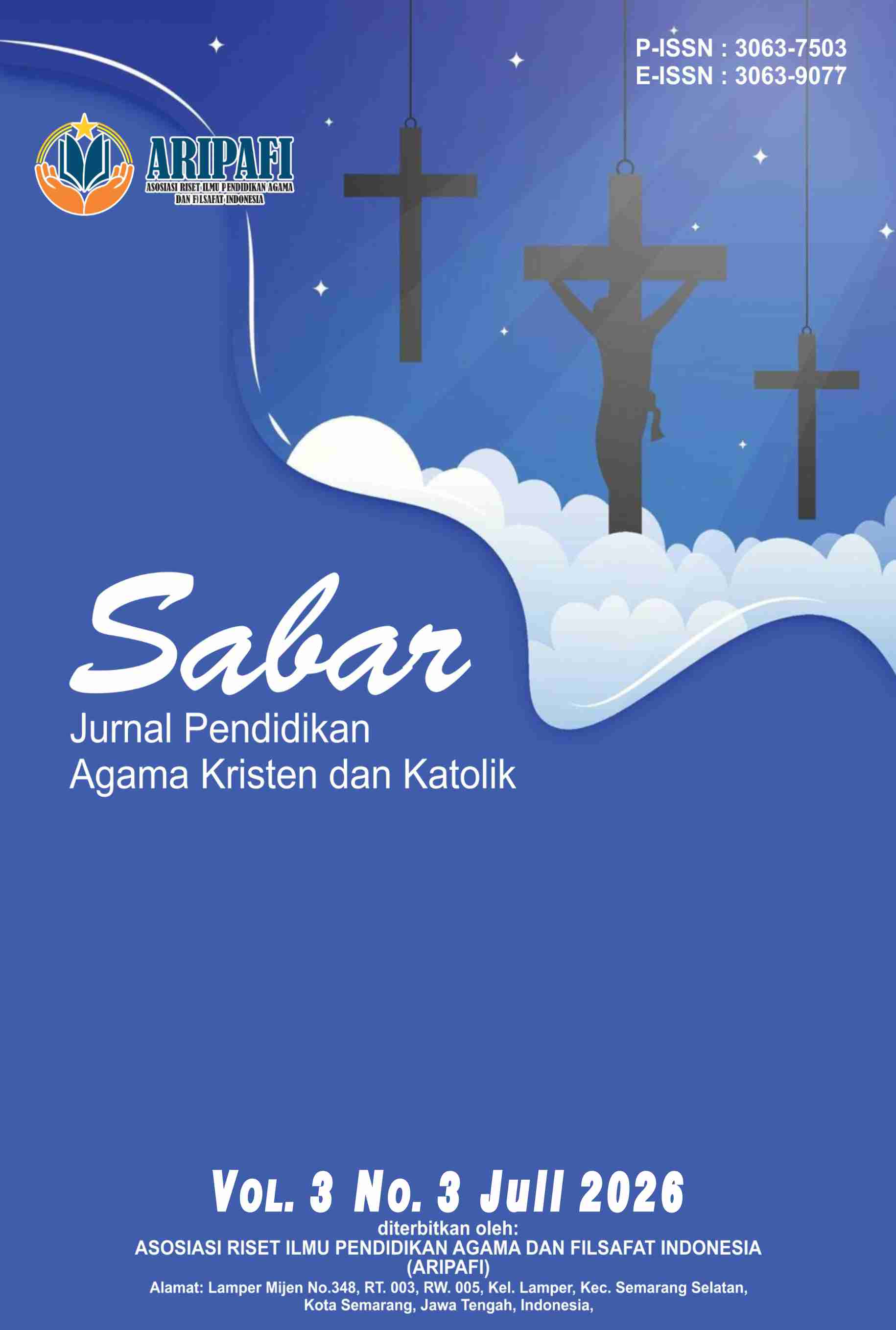 					View Vol. 3 No. 3 (2026): Juli: Sabar : Jurnal Pendidikan Agama Kristen dan Katolik
				