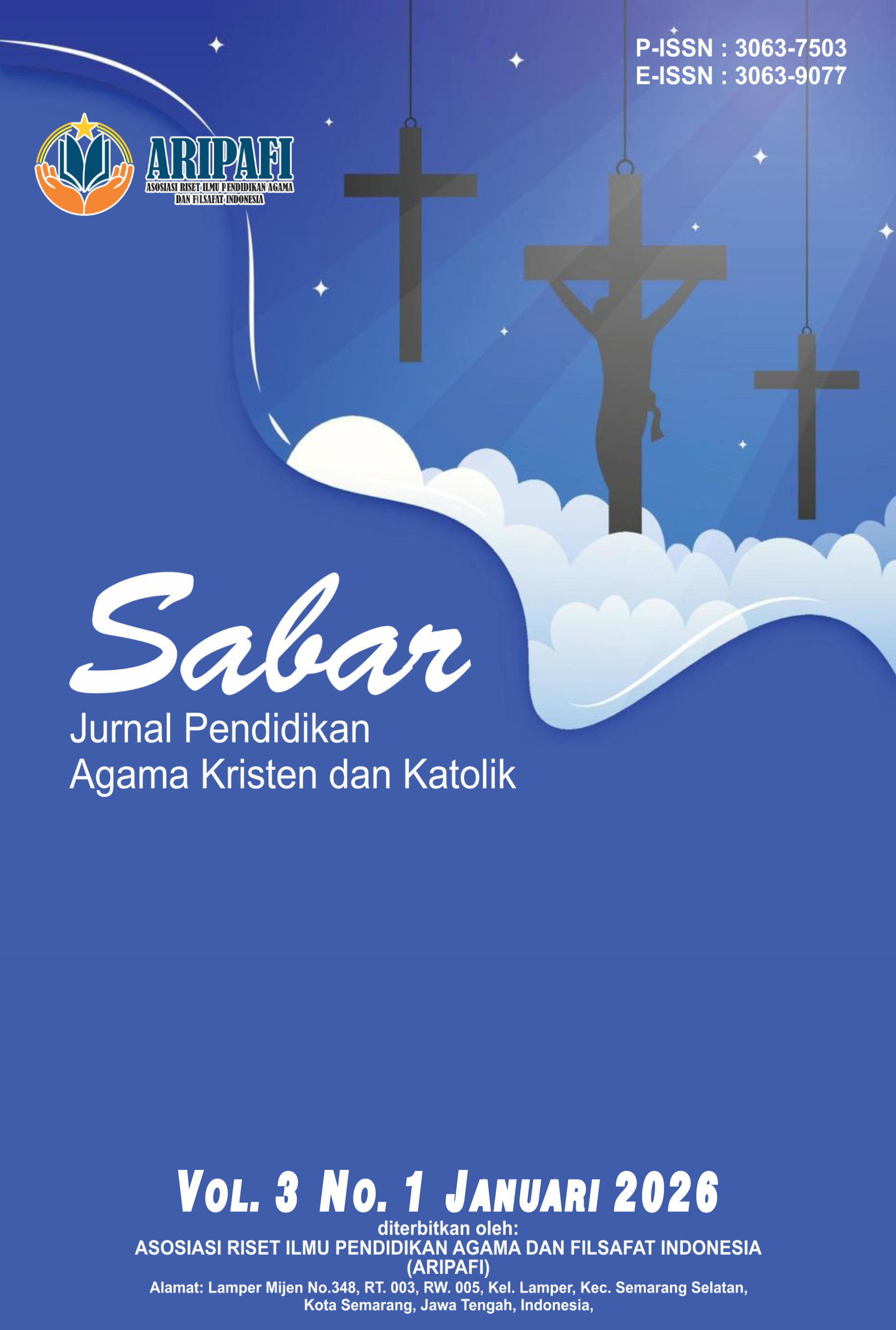 					View Vol. 3 No. 1 (2026): Januari : Sabar : Jurnal Pendidikan Agama Kristen dan Katolik
				